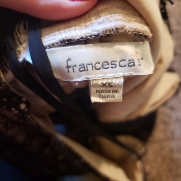 Francesca's XS black nude lace dress - Picture 5 of 6